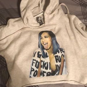 Cardi B crop top sweater